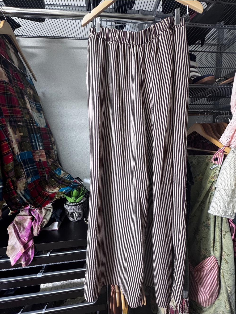 Zara Striped Wide-Leg Pants